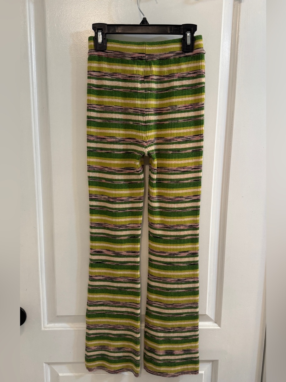 Urban Outfitters Green Tommy Stripe Knit
Flare Trousers XS - Picture 2 of 8